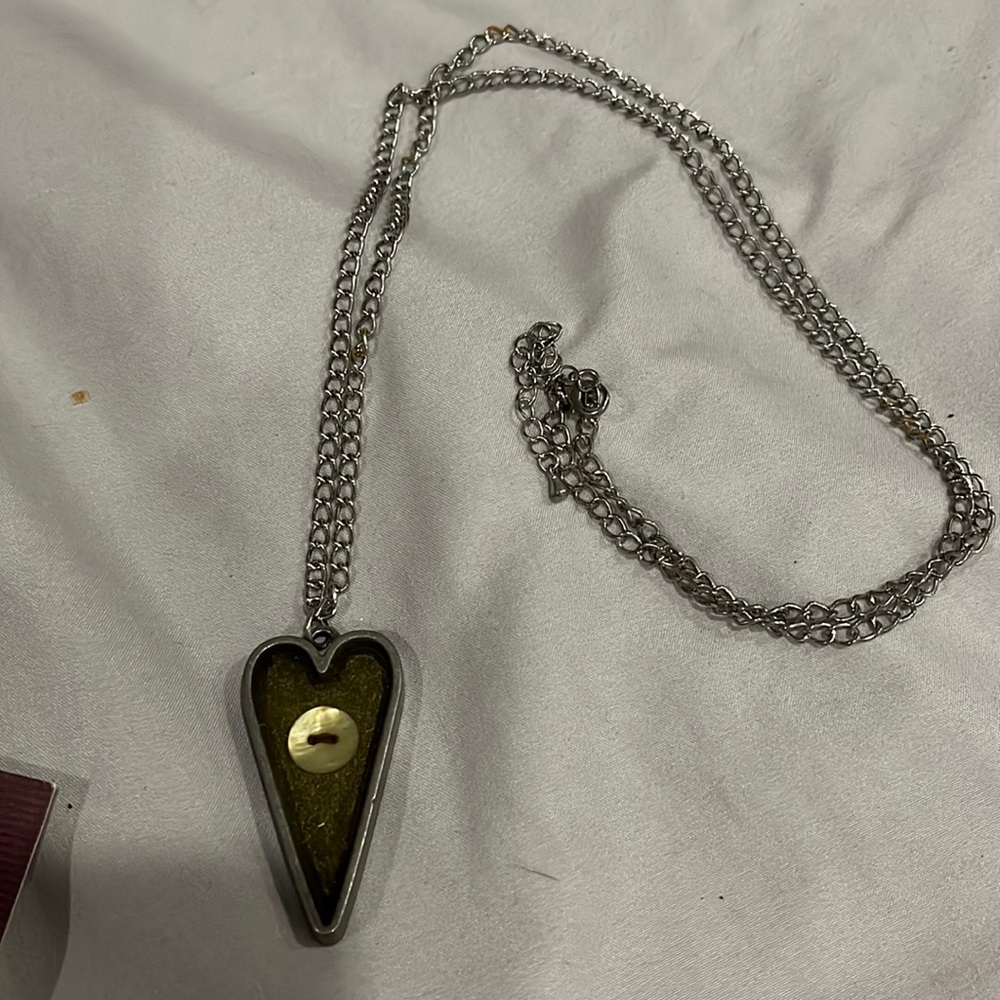 Custom metal heart necklace